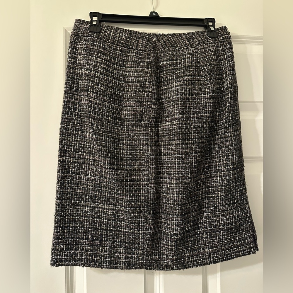 Banana Republic Black, White, and Purple Tweed Skirt